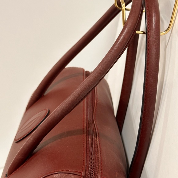 ---SOLD---Vintage Cartier Handbag. Burgandy. Leather - Picture 13 of 15